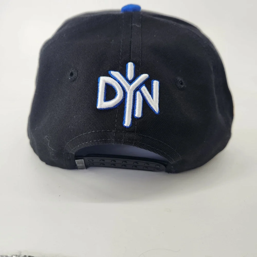 DYN Hatz‎ Charros de Jalisco Snapback Hat Black Blue Rhinestone Satin Lined Cap